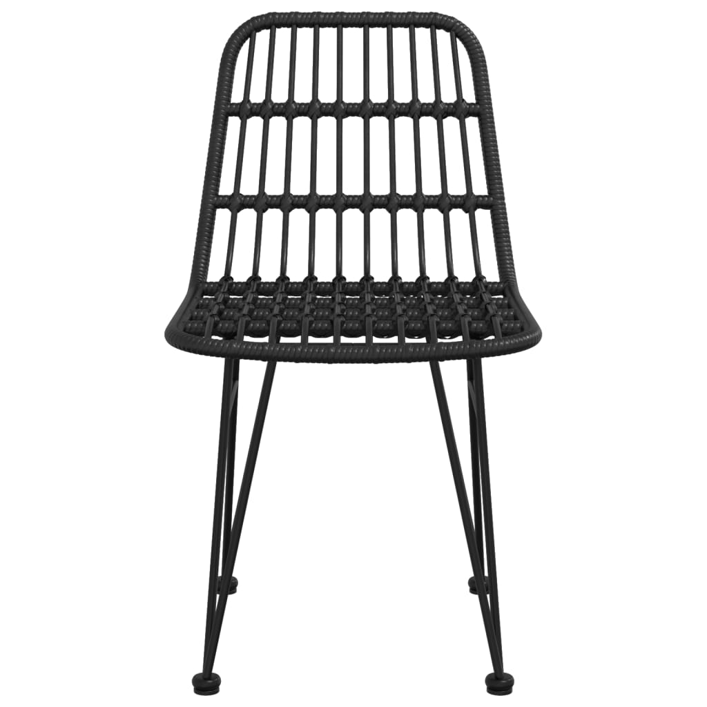 Chaises de jardin lot de 2 Noir 48x62x84 cm Résine tressée