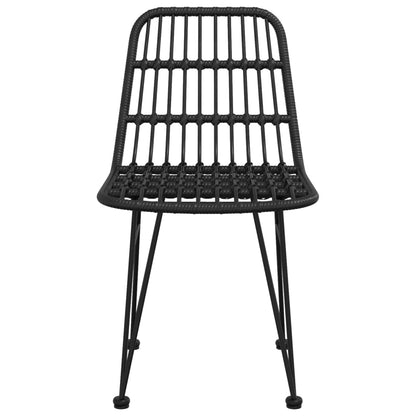 Chaises de jardin lot de 2 Noir 48x62x84 cm Résine tressée