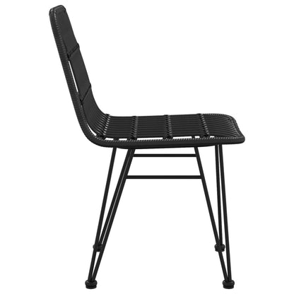 Chaises de jardin lot de 2 Noir 48x62x84 cm Résine tressée