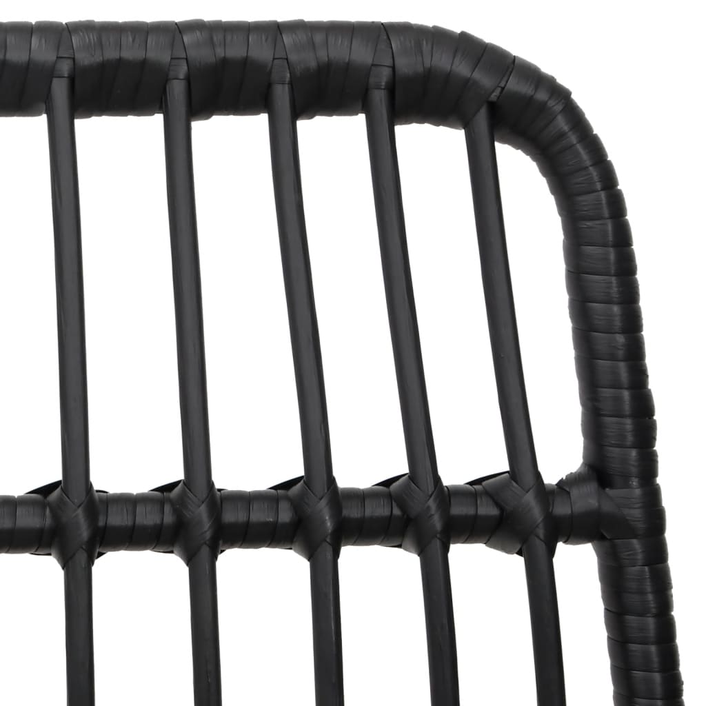 Chaises de jardin lot de 2 Noir 48x62x84 cm Résine tressée