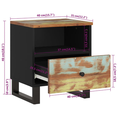 Table de chevet Bois de récupération et d'ingénierie