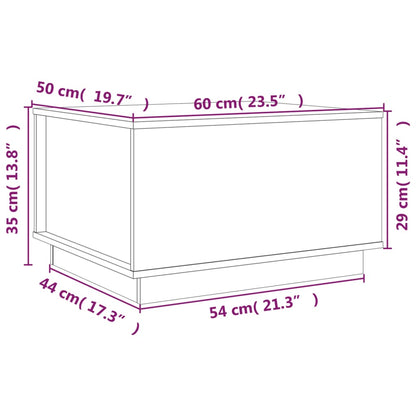 Table basse Blanc 60x50x35 cm Bois massif de pin