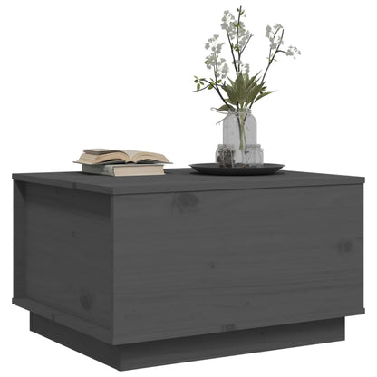 Table basse Gris 60x50x35 cm Bois massif de pin