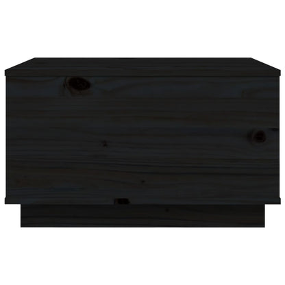 Table basse Noir 60x50x35 cm Bois massif de pin