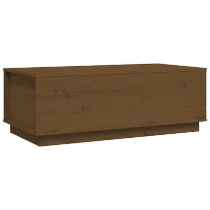 Table basse Marron miel 100x50x35 cm Bois massif de pin