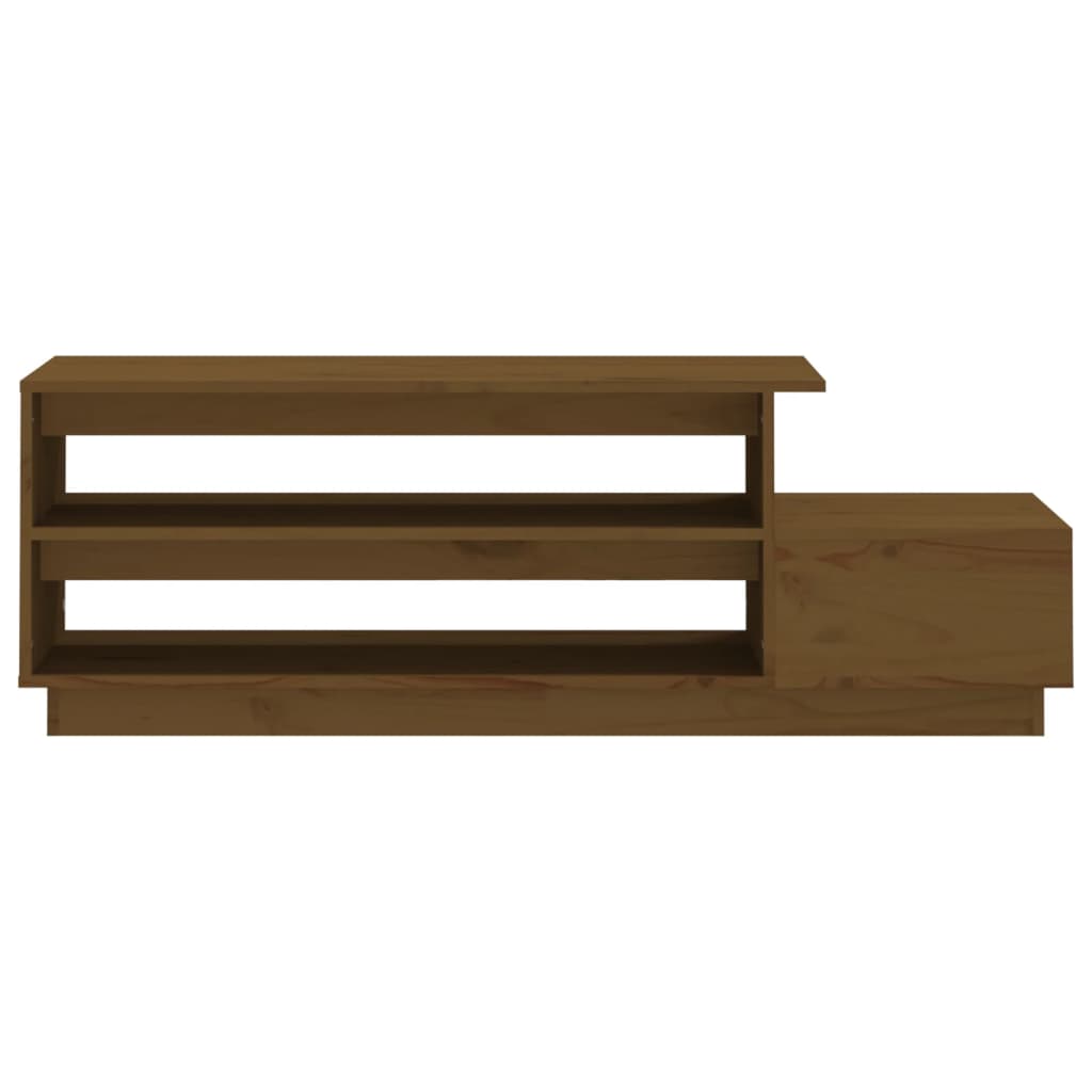 Table basse Marron miel 120x50x40,5 cm Bois massif de pin