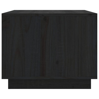 Table basse Noir 80x50x40 cm Bois massif de pin