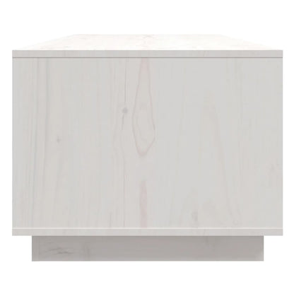 Table basse Blanc 110x50x40 cm Bois massif de pin