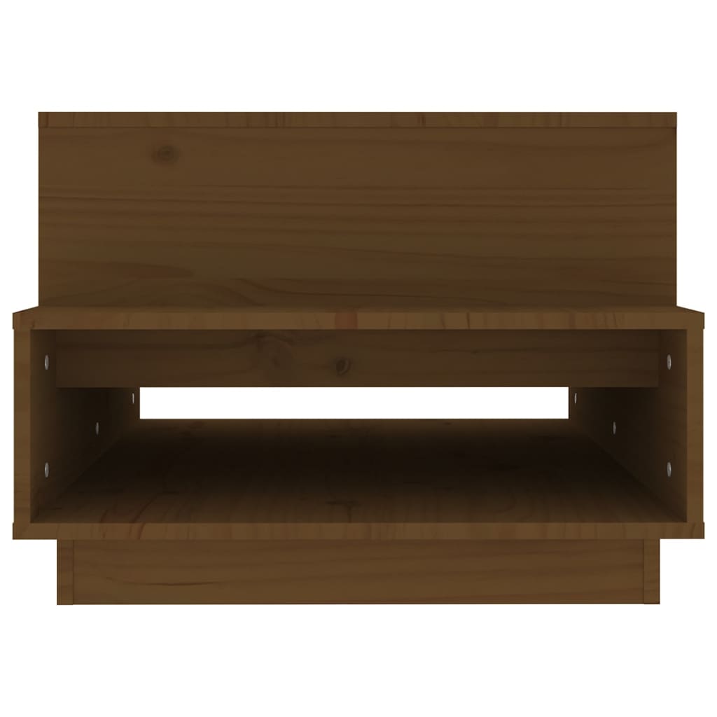 Table basse Marron miel 80x55x40,5 cm Bois massif de pin