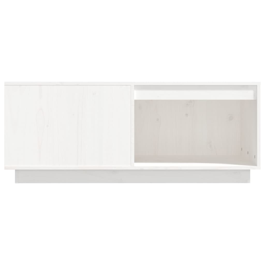 Table basse Blanc 100x101x40,5 cm Bois massif de pin