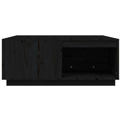 Table basse Noir 100x101x40,5 cm Bois massif de pin