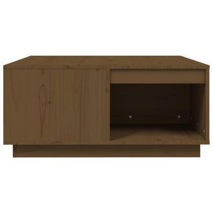 Table basse Marron miel 80x81x36,5 cm Bois massif de pin