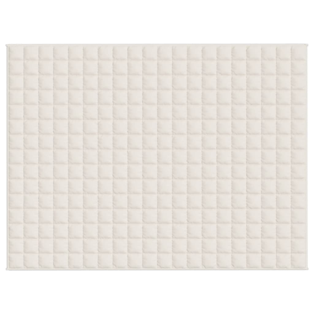 Couverture lestée Crème clair 150x200 cm 11 kg Tissu