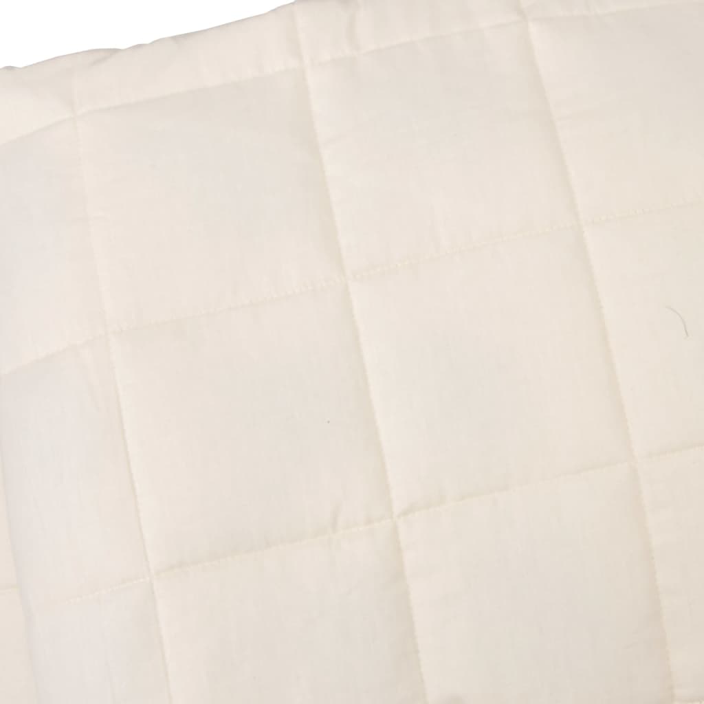 Couverture lestée Crème clair 155x220 cm 7 kg Tissu