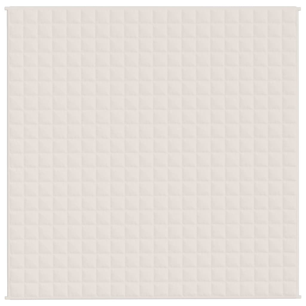 Couverture lestée Crème clair 200x200 cm 9 kg Tissu