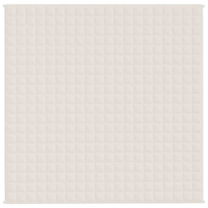 Couverture lestée Crème clair 200x200 cm 9 kg Tissu