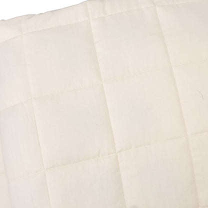 Couverture lestée Crème clair 200x200 cm 13 kg Tissu