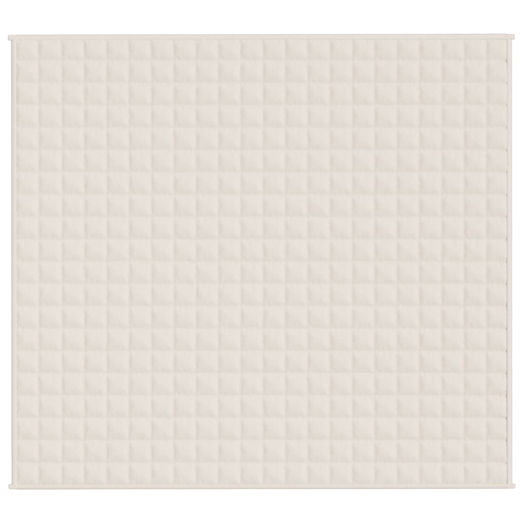 Couverture lestée Crème clair 200x225 cm 13 kg Tissu