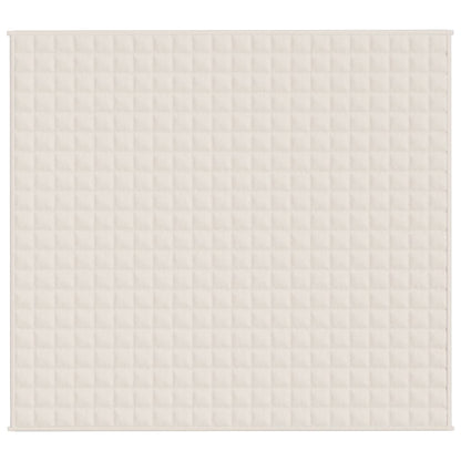 Couverture lestée Crème clair 200x225 cm 13 kg Tissu