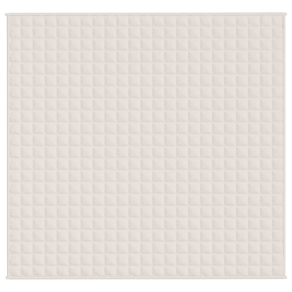 Couverture lestée Crème clair 220x235 cm 11 kg Tissu