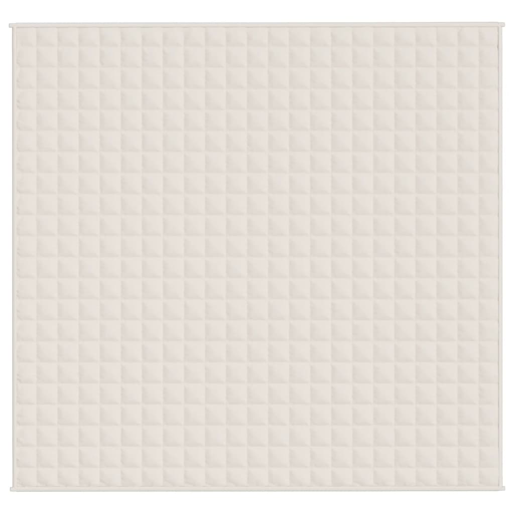 Couverture lestée Crème clair 220x235 cm 15 kg Tissu