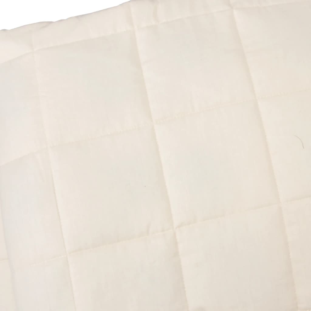 Couverture lestée Crème clair 220x235 cm 15 kg Tissu