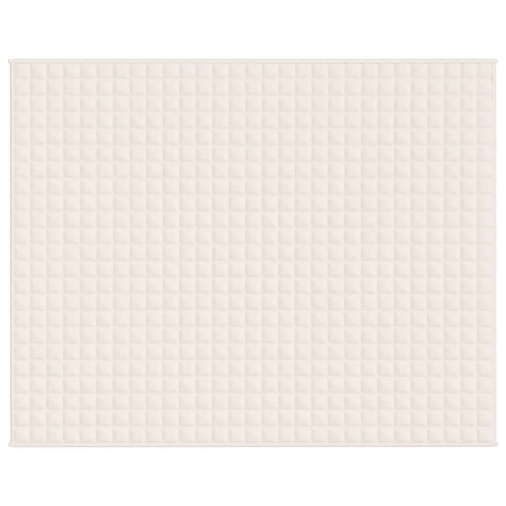 Couverture lestée Crème clair 235x290 cm 11 kg Tissu