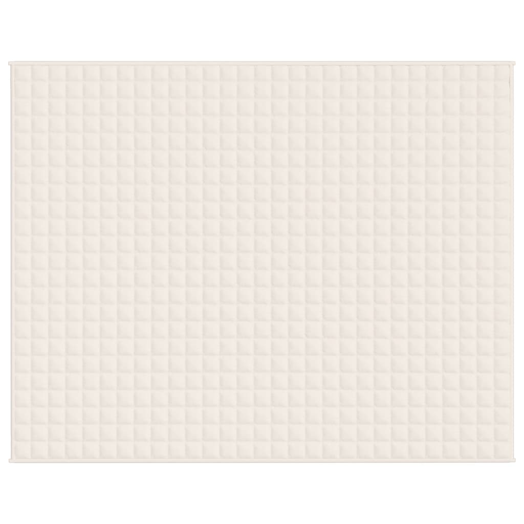 Couverture lestée Crème clair 235x290 cm 15 kg Tissu