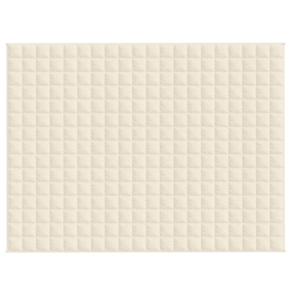 Couverture lestée Crème clair 150x200 cm 7 kg Tissu