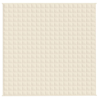 Couverture lestée Crème clair 200x200 cm 9 kg Tissu