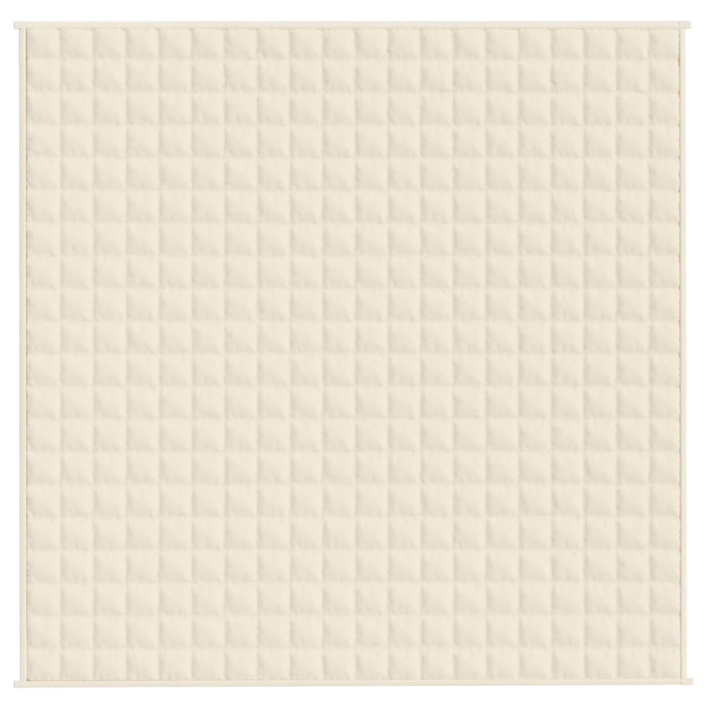 Couverture lestée Crème clair 200x200 cm 13 kg Tissu