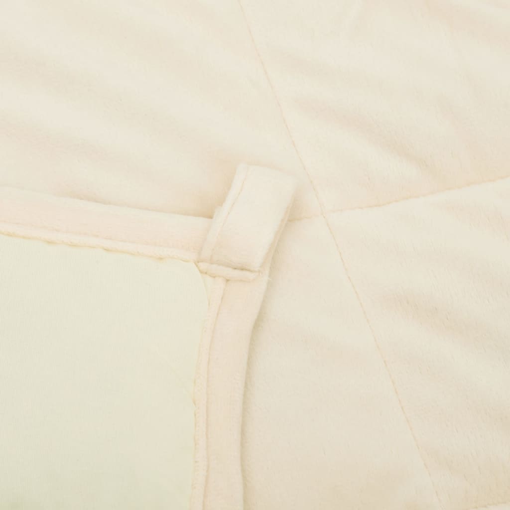 Couverture lestée Crème clair 200x225 cm 13 kg Tissu