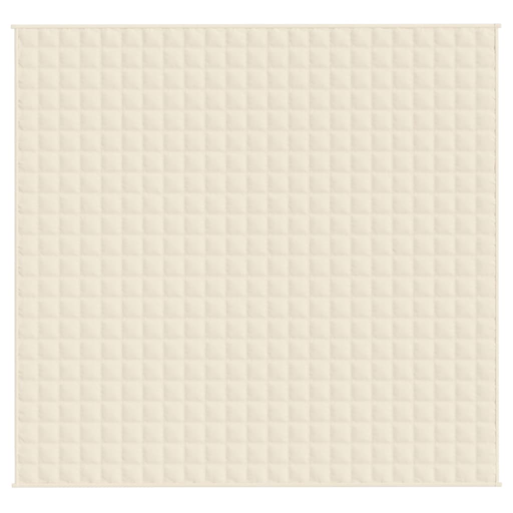 Couverture lestée Crème clair 220x235 cm 11 kg Tissu