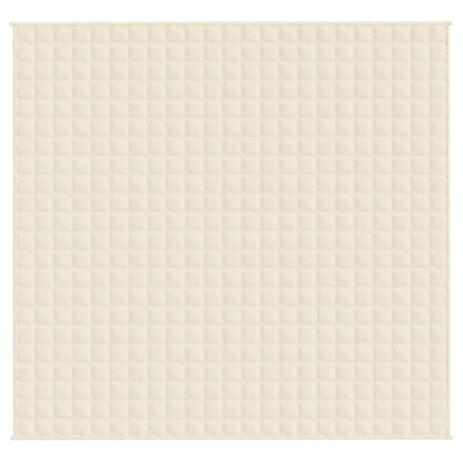 Couverture lestée Crème clair 220x235 cm 11 kg Tissu