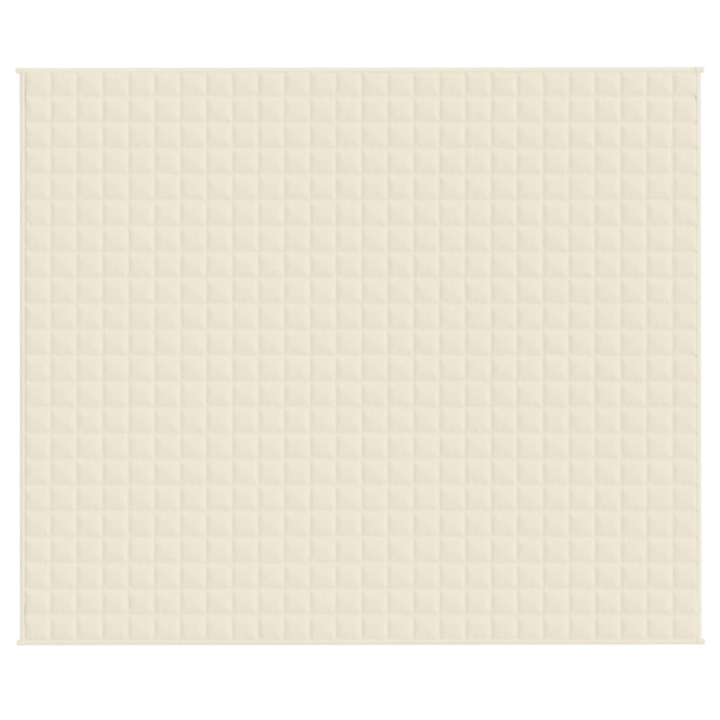 Couverture lestée Crème clair 220x260 cm 11 kg Tissu