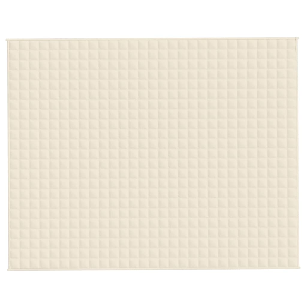 Couverture lestée Crème clair 235x290 cm 11 kg Tissu