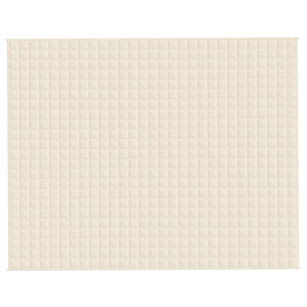 Couverture lestée Crème clair 235x290 cm 15 kg Tissu