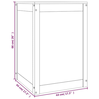 Boîte à linge Gris 44x44x66 cm Bois massif de pin