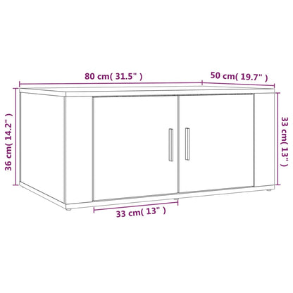 Table basse Chêne sonoma 80x50x36 cm Bois d'ingénierie