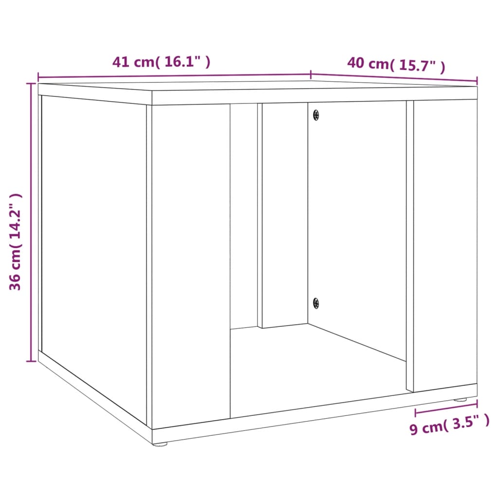 Table de chevet Chêne sonoma 41x40x36 cm Bois d'ingénierie