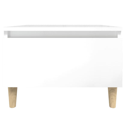 Tables d'appoint 2pcs Blanc brillant 50x46x35cm Bois ingénierie