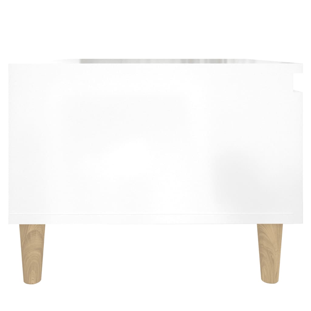 Tables d'appoint 2pcs Blanc brillant 50x46x35cm Bois ingénierie