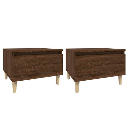 Tables d'appoint 2 pcs Chêne marron 50x46x35 cm Bois ingénierie