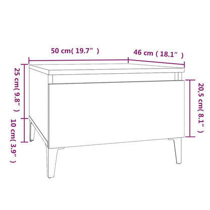 Tables d'appoint 2 pcs Noir 50x46x35 cm Bois d'ingénierie