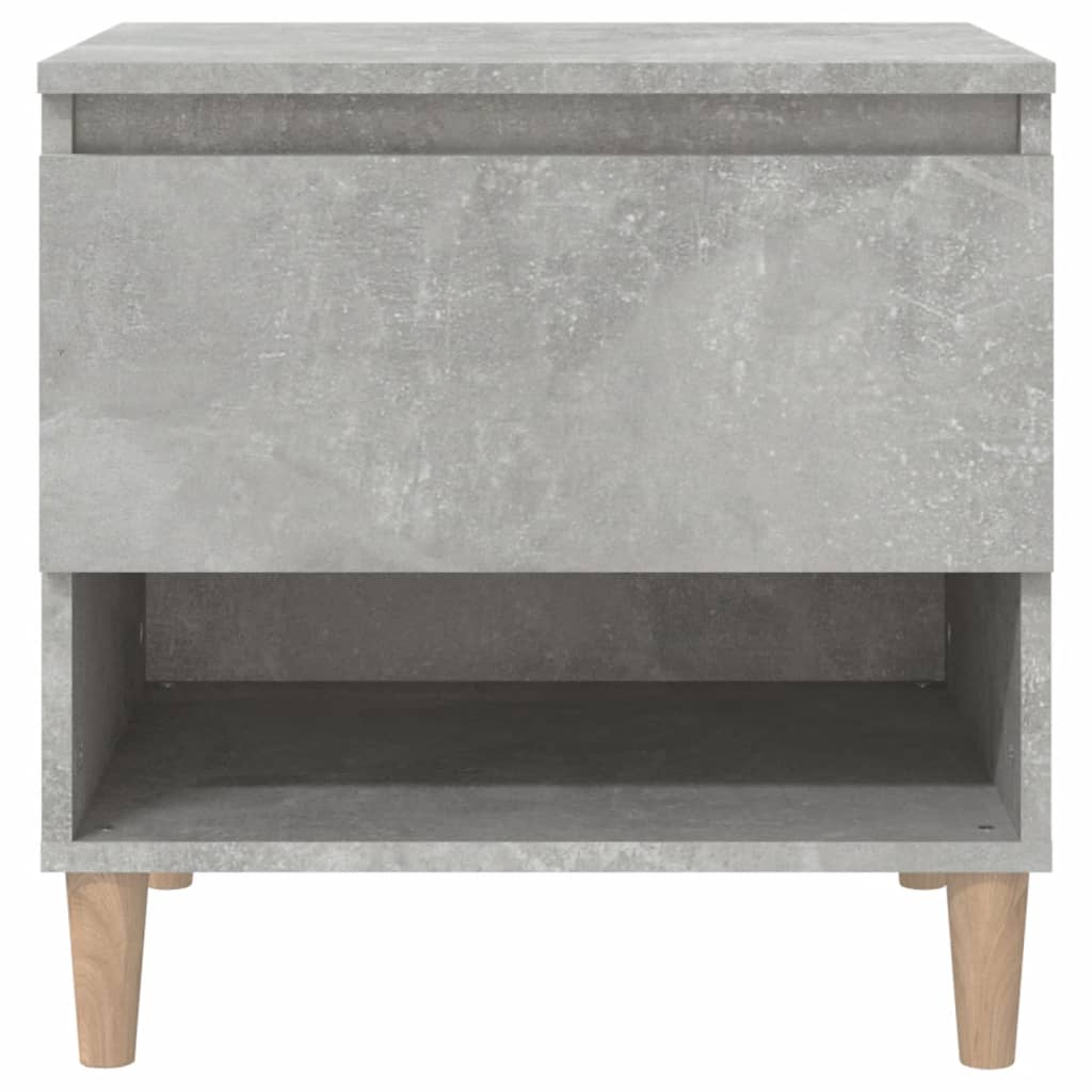 Table de chevet Gris béton 50x46x50 cm Bois d'ingénierie