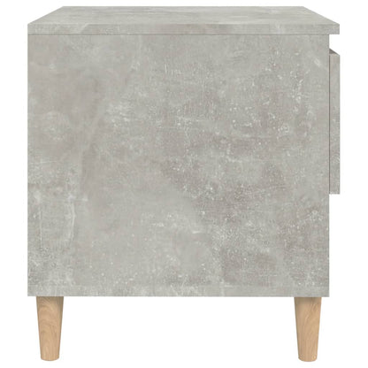 Table de chevet Gris béton 50x46x50 cm Bois d'ingénierie