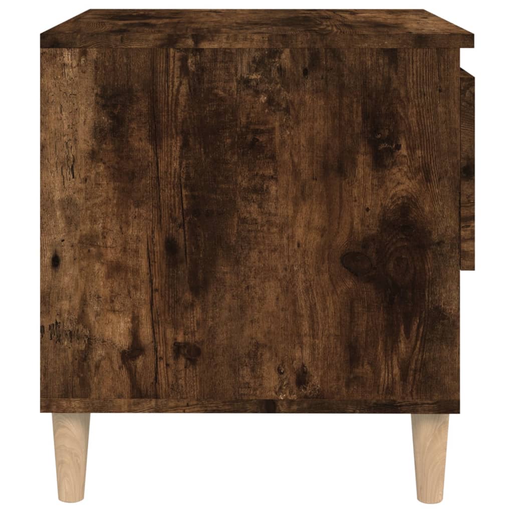 Table de chevet Chêne fumé 50x46x50 cm Bois d'ingénierie