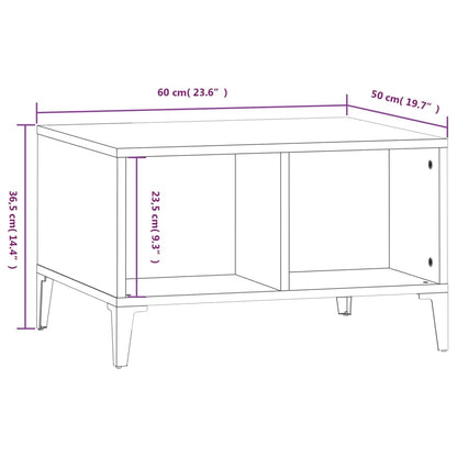 Table basse Noir 60x50x36,5 cm Bois d'ingénierie