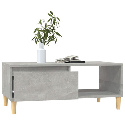 Table basse Gris béton 90x50x36,5 cm Bois d'ingénierie