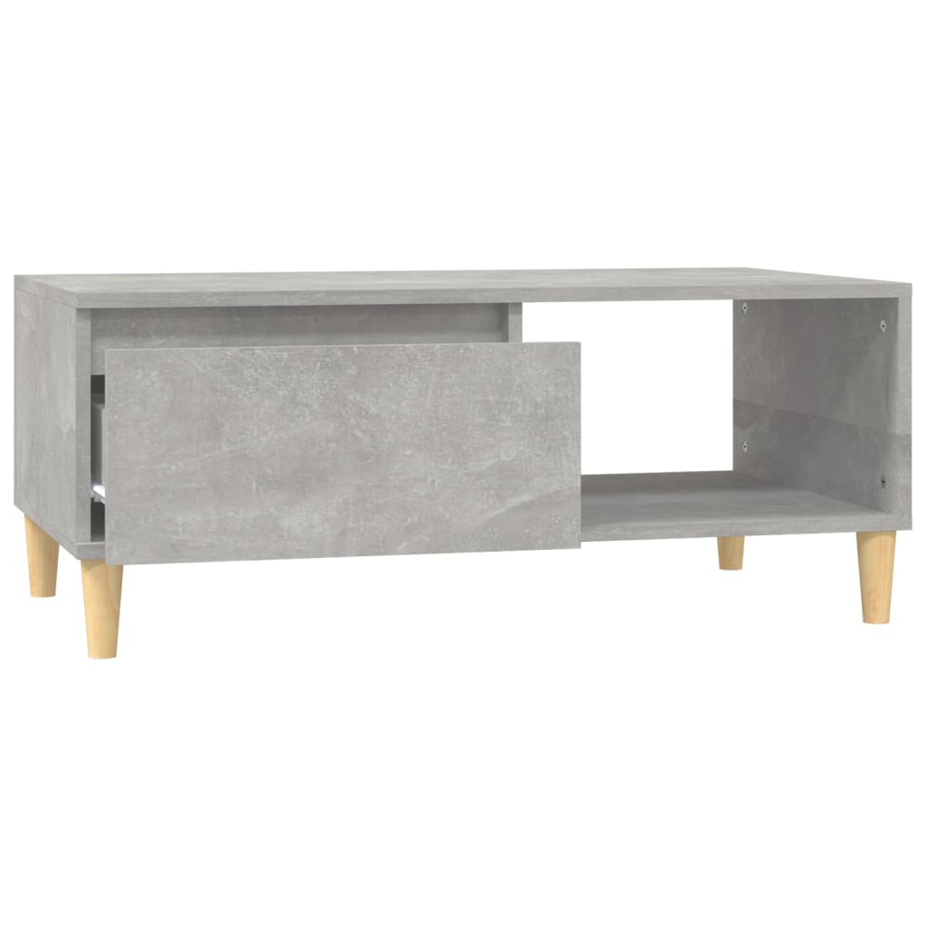 Table basse Gris béton 90x50x36,5 cm Bois d'ingénierie